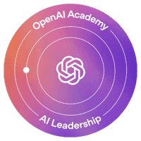 OpenAI Academy AI Leadership badge earned by Lance McNeill
